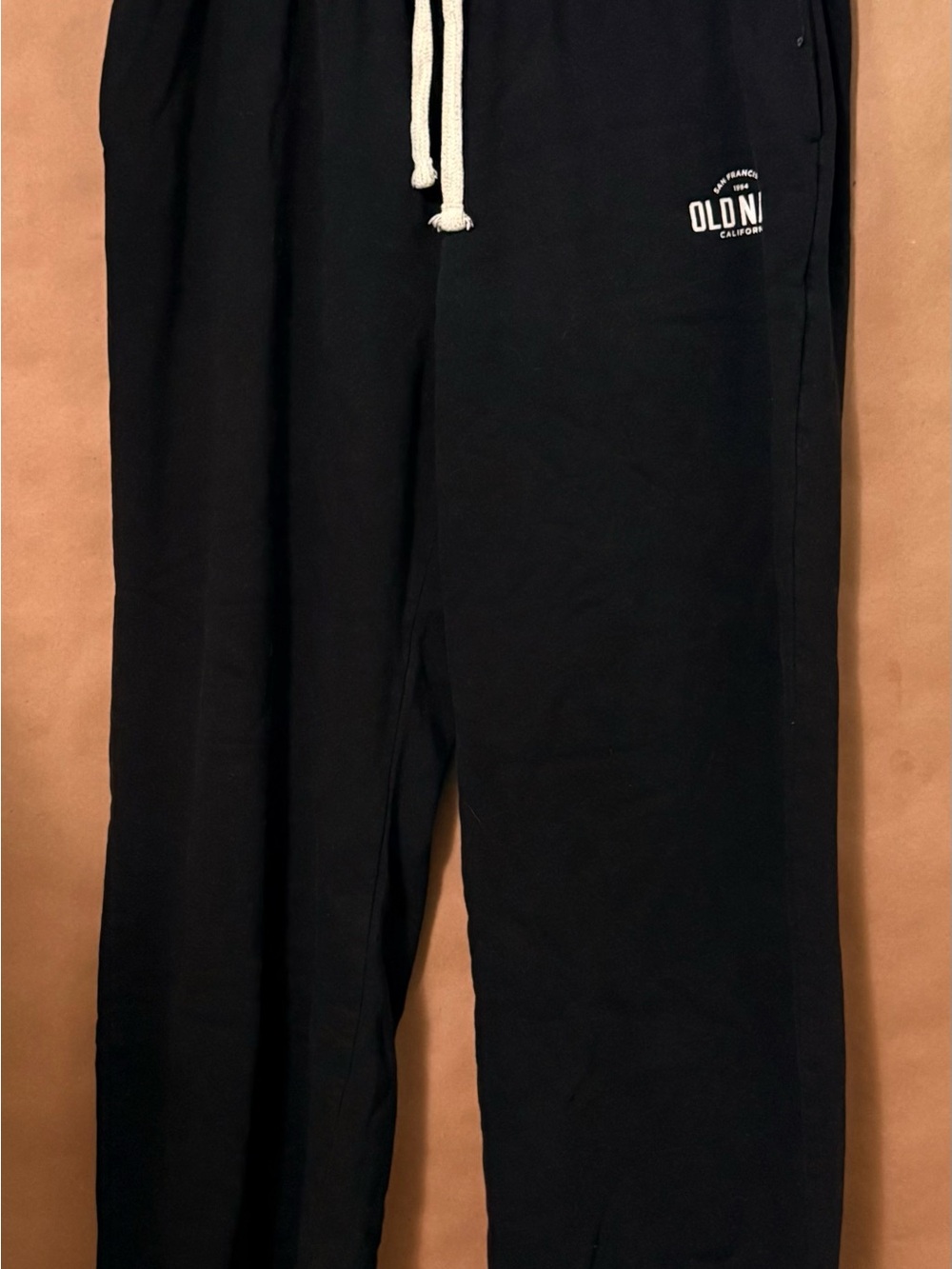Old Navy Black Kids Jogger Sweatpants with White Drawstring